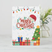 Carte de Noël blanc double face (Debout devant)