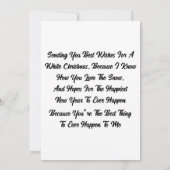 Carte de Noël blanche (Dos)