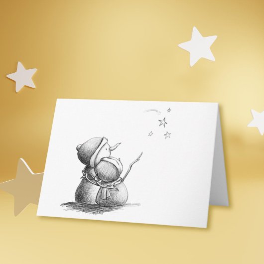 Carte de Noël blanche et noire