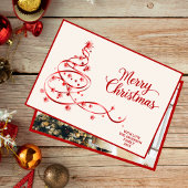 Carte de Noël blanche moderne