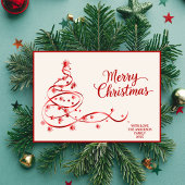 Carte de Noël blanche moderne