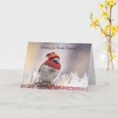 Carte de Noël blancheSnowbird Floride (Fleur jaune)