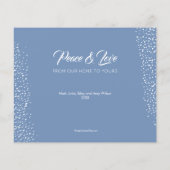 Carte de Noël bleu Budget (Dos)