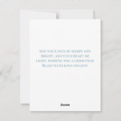 Carte de Noël bleu et blanc (Dos)