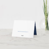 Carte de Noël bleu et blanc avec prière (Dos)