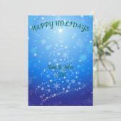 Carte de Noël bleu Foil (Debout devant)