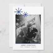 Carte de Noël bleu minimaliste (Devant)