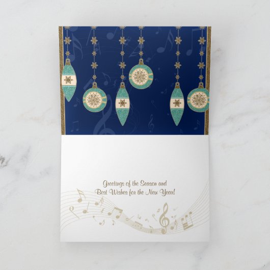 Carte de Noël bleu Navy (Intérieur)