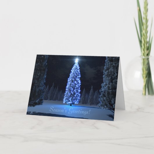 Carte de Noël bleue (Devant)