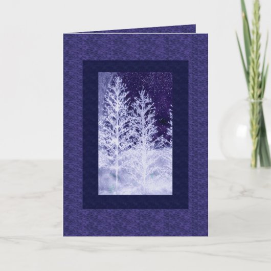 Carte de Noël bleue (Devant)