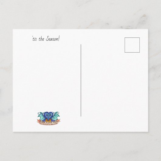 Carte de Noël bleue (Dos)