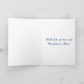 Carte de Noël bleue de maman (Intérieur)