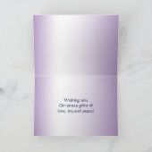 Carte de Noël bleue d'étang d'hiver (Intérieur)