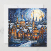 Carte de Noël bleue en verre (Devant)