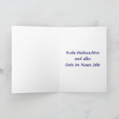 Carte de Noël bleue et blanche allemande de (Intérieur)