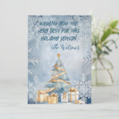 Carte de Noël bleue gelée (Debout devant)