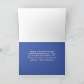 Carte de Noël bleue pour ami avec couronne (Intérieur)