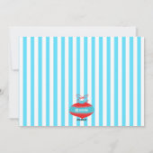 Carte de Noël bleue turquoise rouge de photo (Dos)