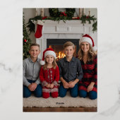 Carte de Noël Bling Foil Modèle Fêtes sur mesure (Verso)