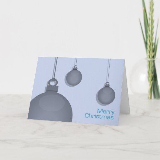 Carte de Noël Blue Baubles (Devant)