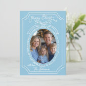 Carte de Noël Blue Chinoiserie (Debout devant)