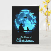 Carte de Noël Blue Orb (Fleur jaune)
