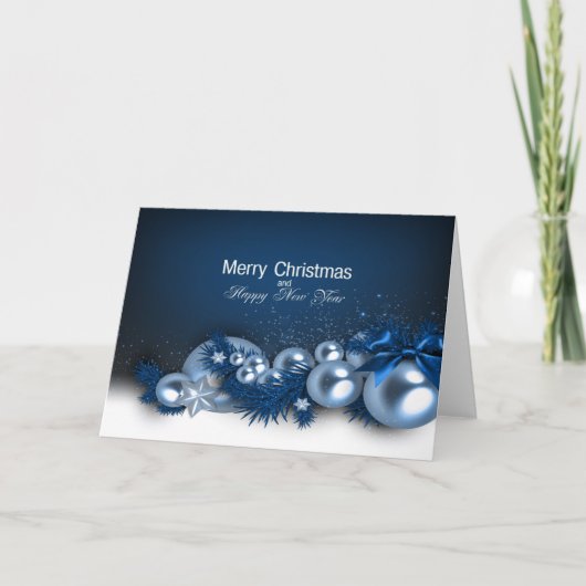 Carte de Noël - Blue Pearl1 Personnaliser (Devant)