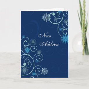 Carte de Noël Blue Snow New