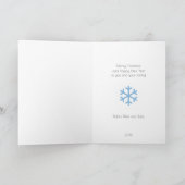 Carte de Noël Blue Snowflake (Intérieur)