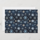 Carte de Noël Blue Snowflake (Dos)