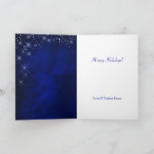 Carte de Noël Blue Starry (Intérieur)