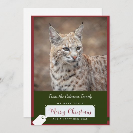 Carte de Noël Bobcat (Devant / Derrière)