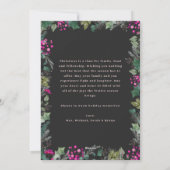 Carte de Noël Boho Chic Black & Pink Arch (Dos)