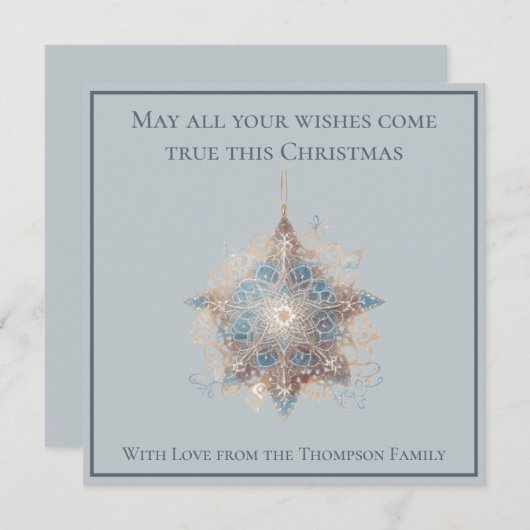 Carte de Noël Boho Chic Simple Star (Devant / Derrière)