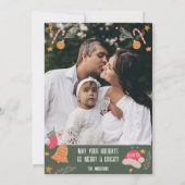 Carte de Noël Boho Floral Family Photo (Dos)