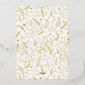 Carte de Noël Boho Gold Foil (Verso)