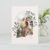 Carte de Noël Boho Holly (Debout devant)