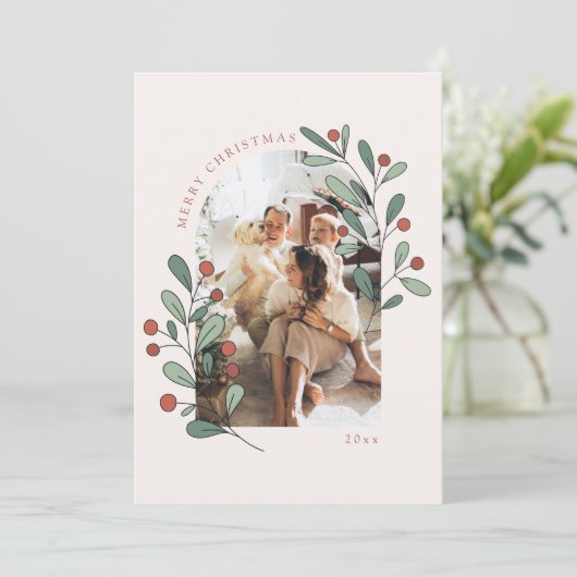 Carte de Noël Boho Holly (Debout devant)