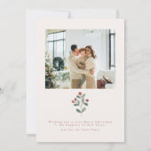 Carte de Noël Boho Holly (Dos)