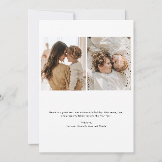 Carte de Noël Boho moderne (Dos)