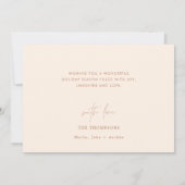 Carte de Noël Boho moderne, Arch Photo Holiday (Dos)