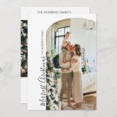 Carte de Noël Boho moderne avec Arche photo (Devant / Derrière)