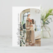 Carte de Noël Boho moderne avec Arche photo (Debout devant)
