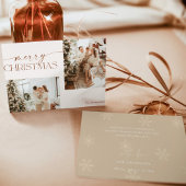 Carte de Noël Boho moderne | Vacances en terre cui