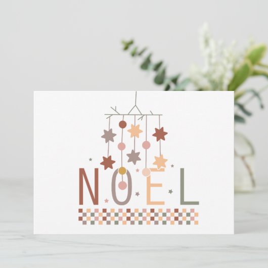 Carte de Noël Boho Pastel Noel (Debout devant)