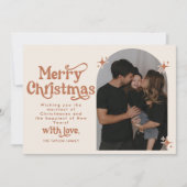 Carte de Noël Boho Photo (Devant)