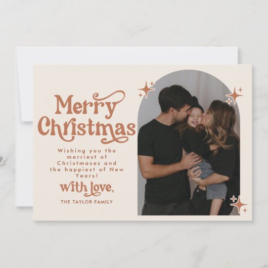 Carte de Noël Boho Photo (Devant)