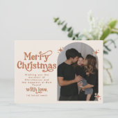 Carte de Noël Boho Photo (Debout devant)