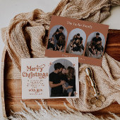 Carte de Noël Boho Photo