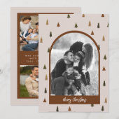 Carte de Noël Boho Retro avec arche de Noël (Devant / Derrière)